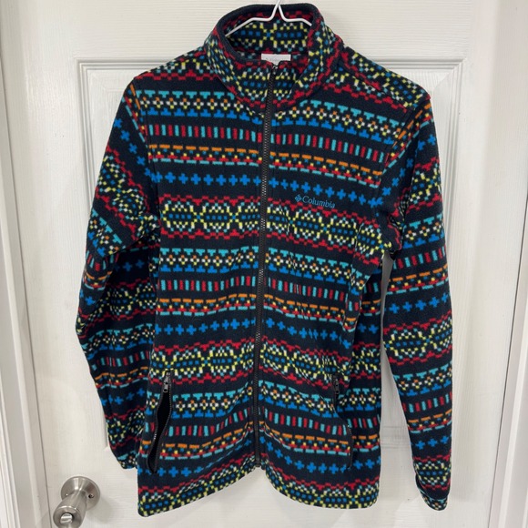 Columbia Jackets & Blazers - Columbia Women's Fleece Jacket Colorful Fair Isle Print Full Zip Size L